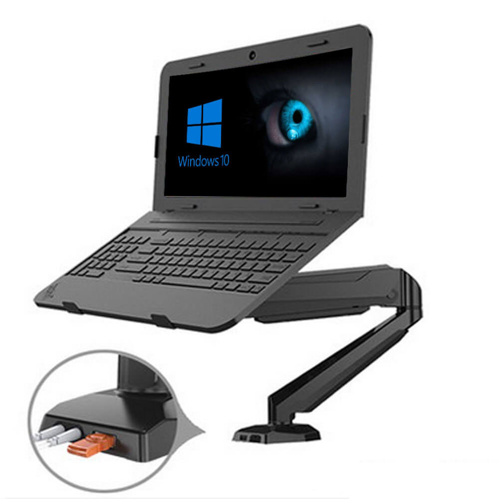 Base de escritorio con brazo retractil para computador portatil Base de escritorio con brazo retractil para computador portatil